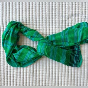 Vibrant Green and Blue Stella and Dot Striped Scarf/Wrap